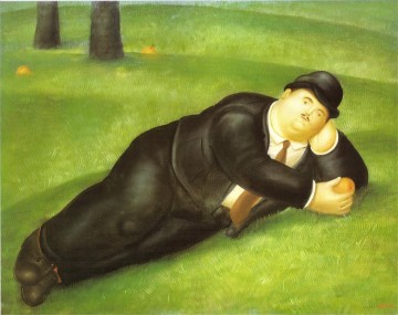 Fernando Botero Werke - Liegender Mann Fernando Botero